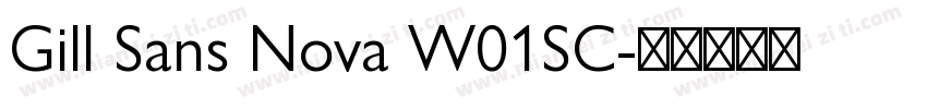 Gill Sans Nova W01SC字体转换